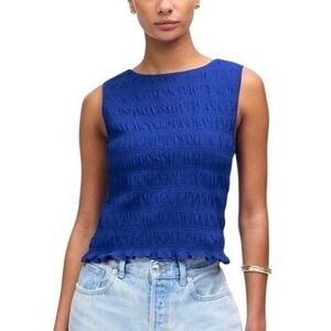 Madewell Smocked Boatneck‎ Tank Sz Sm